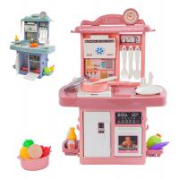 Kit Cozinha De Brinquedo Infantil Completa Solta Água E Som Cor Rosa