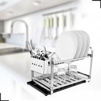 Escorredor Louca Inox 16 Pratos Cozinha Porta Talher Bandeja