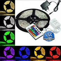 Fita Led 5m Rgb 16 Cores 5050 Pro D'agua + Fonte + Controle