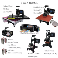 Prensa Termica 8 Em 1 A3 A4 110v + Impressora Epson L380