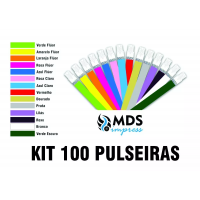 Pulseira De Identificação Personalizada Festa Tyvek Kit 100u