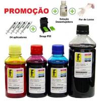 1350ml -kit Tinta Recarga Cartuchos Impressora Hp + Snap