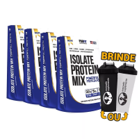 Combo 4x Whey Isolate Protein Isolado Mix 900g + Coqueteleira Grátis