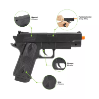 Pistola Airsoft Mola Spring Toy P04 6mm - Qgk