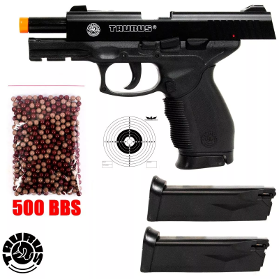 Pistola De Airsoft Spring Cybergun Taurus 24/7+ 500 Bbs+ Magazine com envio rápido - JD Atacado