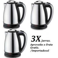 Kit 3 Jarras Eletricas Inox 1,8 Litros BIVOLT