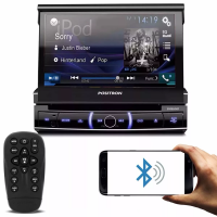 Dvd Retrátil Automotivo Pósitron Bluetooth Usb Fm Am Touch