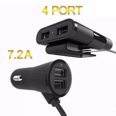 Carregador Carro Veicular 4 Portas Usb 7,2 Amp 36w Uber Taxi com envio rápido - JD Atacado