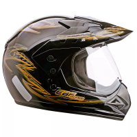 Capacete Esportivo Marca Ebf Motard Street Cross Dourado