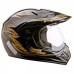 Capacete Esportivo Marca Ebf Motard Street Cross Dourado com envio rápido - JD Atacado