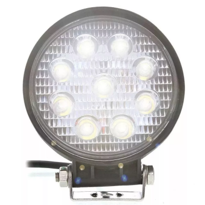 Farol De Milha Led Redondo 27w 12v/24v Carro Jeep Caminhão com envio rápido - JD Atacado