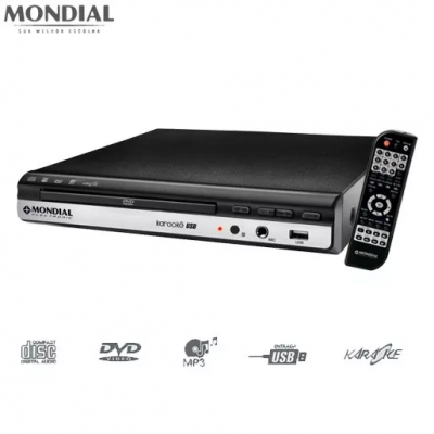 Dvd Vídeo D-15 Entrada Usb, Função Karaokê com envio rápido - JD Atacado