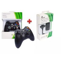 Kit Controle Para Xbox360 Sem Fio Original Feir + Bateria  