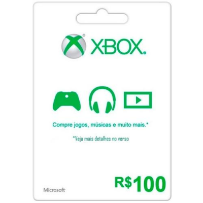 Microsoft Gift Card 100 Reais Cartão Presente Xbox Live Br com envio rápido - JD Atacado