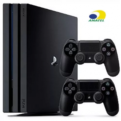 Playstation 4 Pro Sony 1tb Ps4 4k Bivolt 2 Controles com envio rápido - JD Atacado