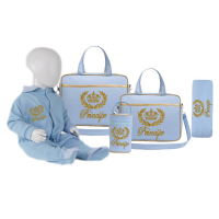 Kit Bolsa Saída Maternidade Bebê Príncipe + Macacão