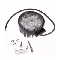 Farol Led Milha Redondo 27w Troller Jeep 12v 24v Off Road