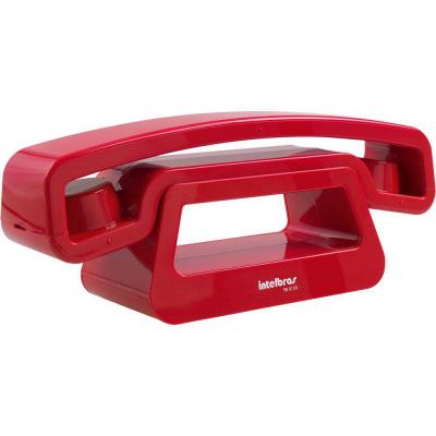 Telefone sem Fio Intelbras TS 8120 Vermelho com Identificador de Chamadas, Display Luminoso, Viva-voz e Agenda para 100 contatos com envio rápido - JD Atacado