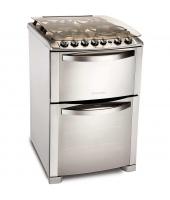 Fogão 4 Bocas Electrolux Celebrate Duplo Forno 56DTX Inox Bivolt