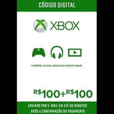 Microsoft Gift Card Cartão Xbox R$200 (r$100+r$100) Reais com envio rápido - JD Atacado